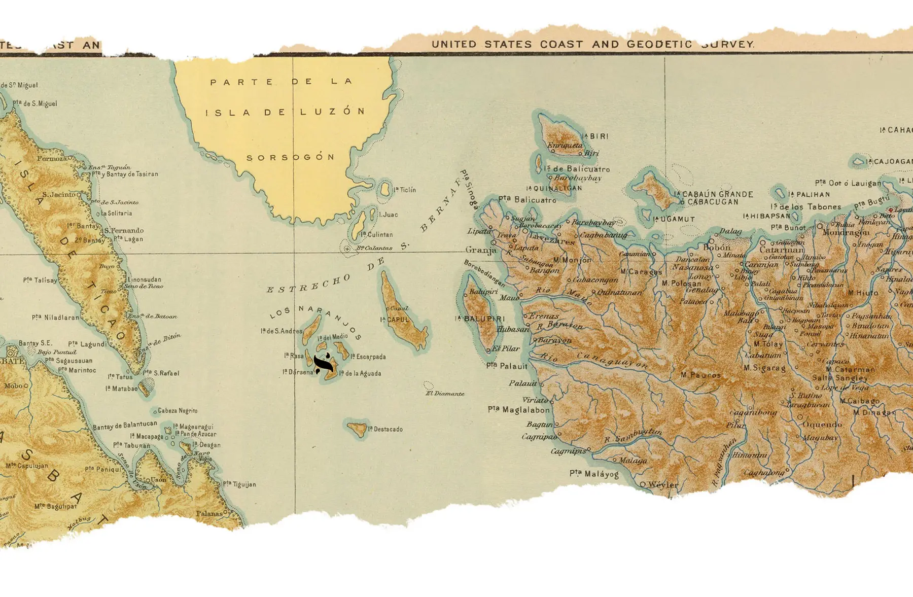 vintage map of the Philippines — historic island navigation