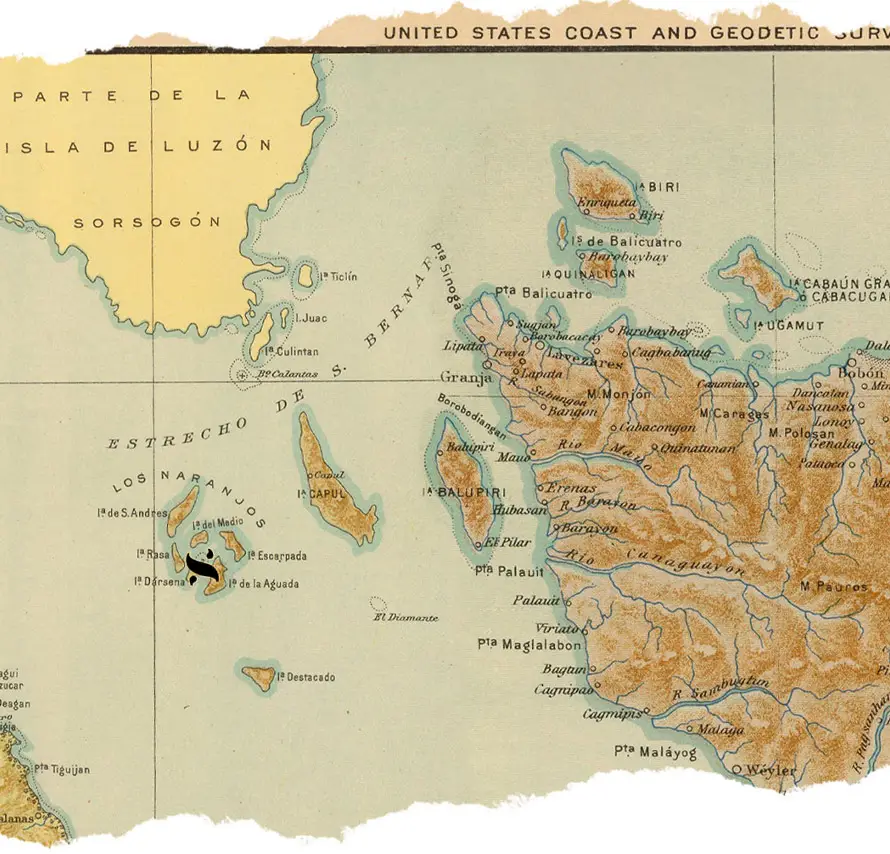 vintage map of the Philippines — historic island navigation